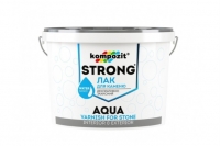 Лак для каменю STRONG AQUA Kompozit – водно-дисперсійний акриловий лак з ефектом «мокрого каменю» 0.75 л прозорий