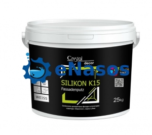 Декоративна штукатурка 25 кг Crystal Decor SILIKON Fassadenputz K15